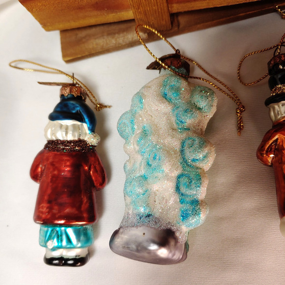 A Christmas Carol Tree Ornaments Set of 6-2004 Thomas Pacconi Glass Vintage Box - Picture 7 of 16